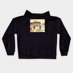 Traveling in Asia, motif 6 Kids Hoodie